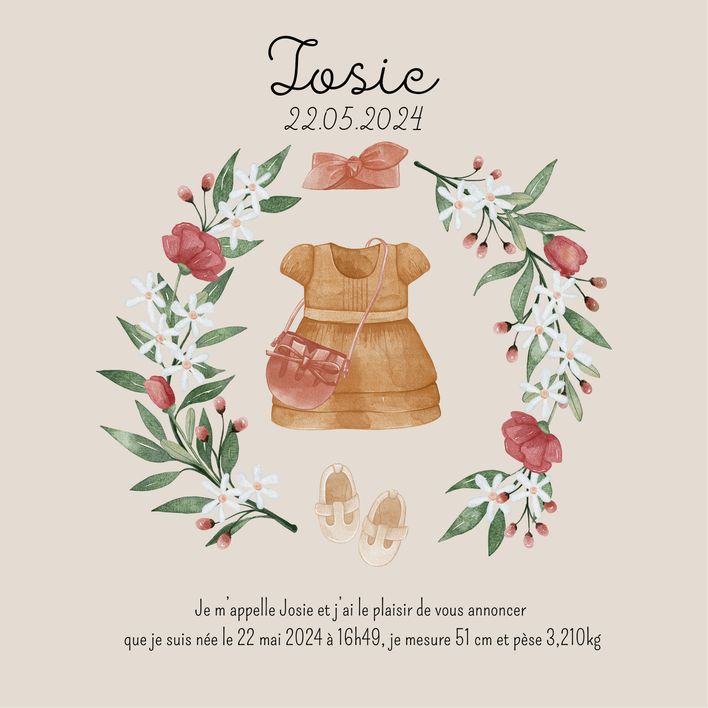 Faire part « Josie »