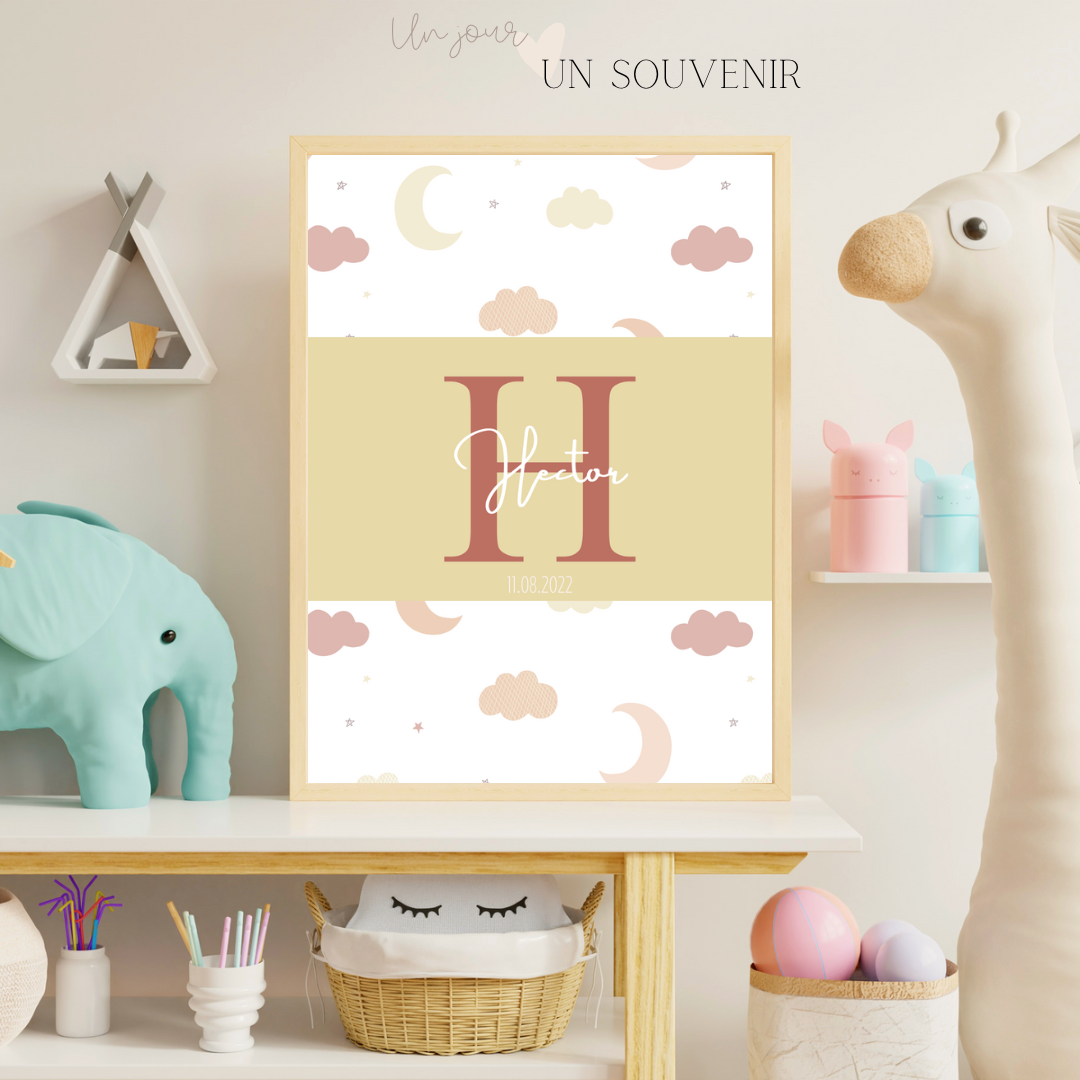 Affiche naissance « Bonne nuit les petits »