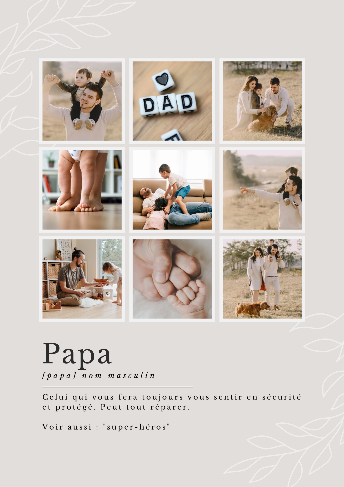 Affiche « papa »