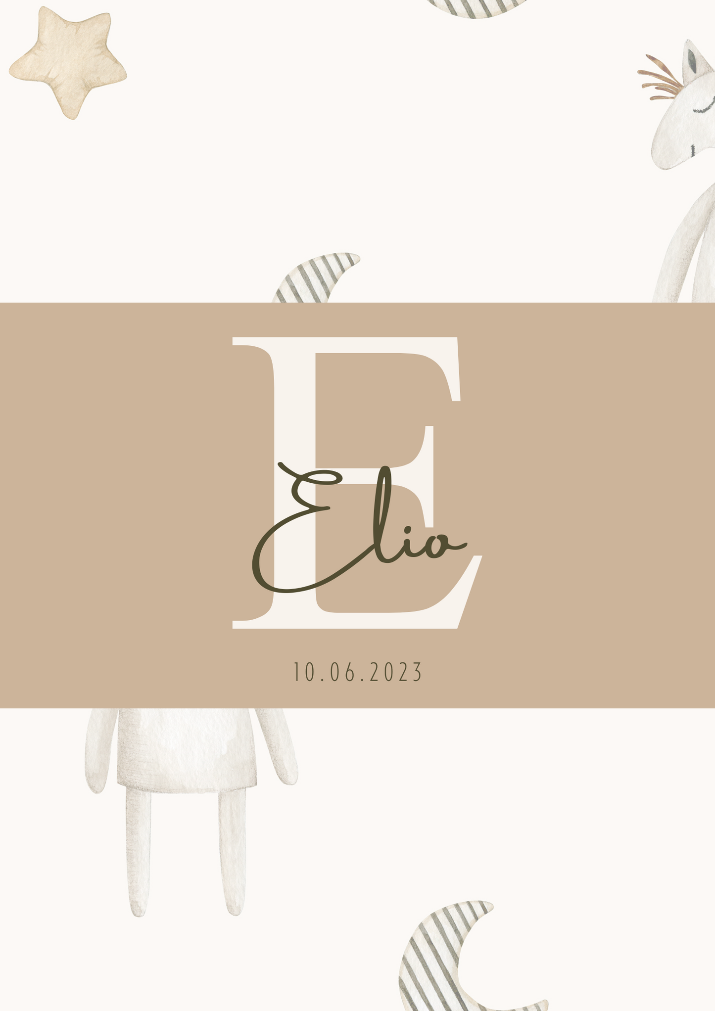Affiche naissance « Licorne »