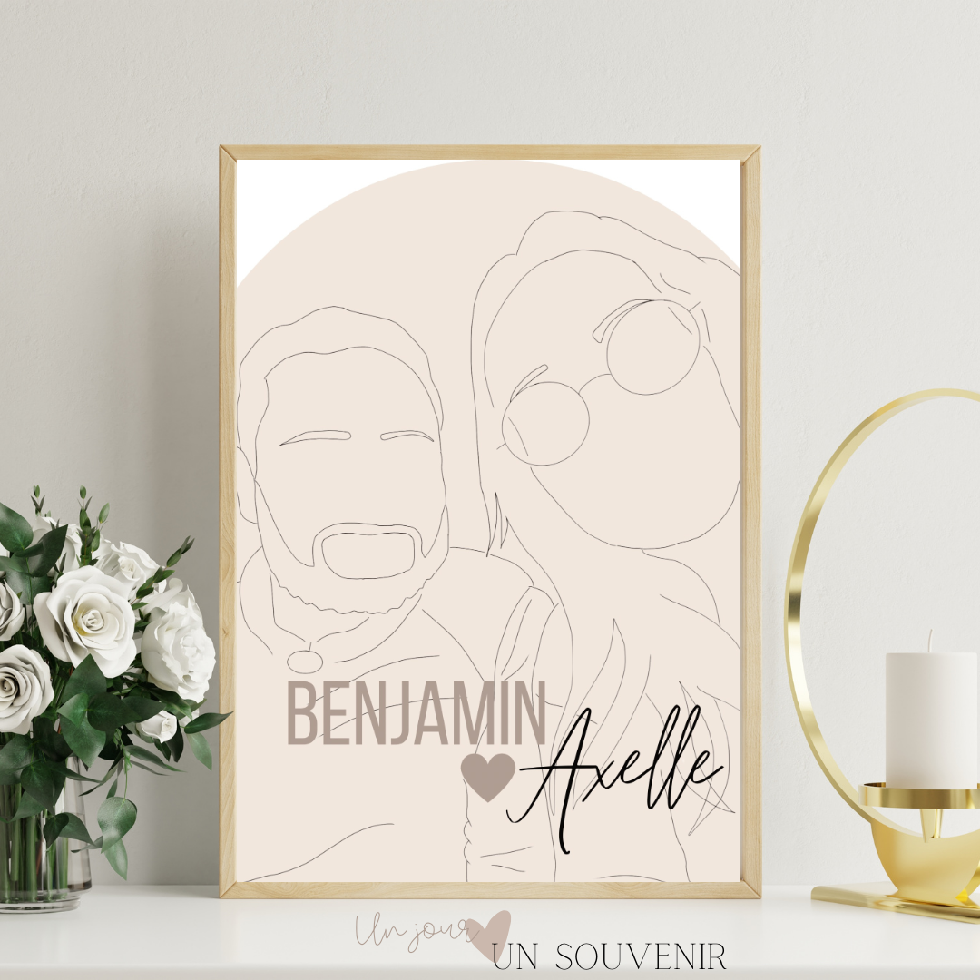 Illustration minimaliste / détaillée / un trait