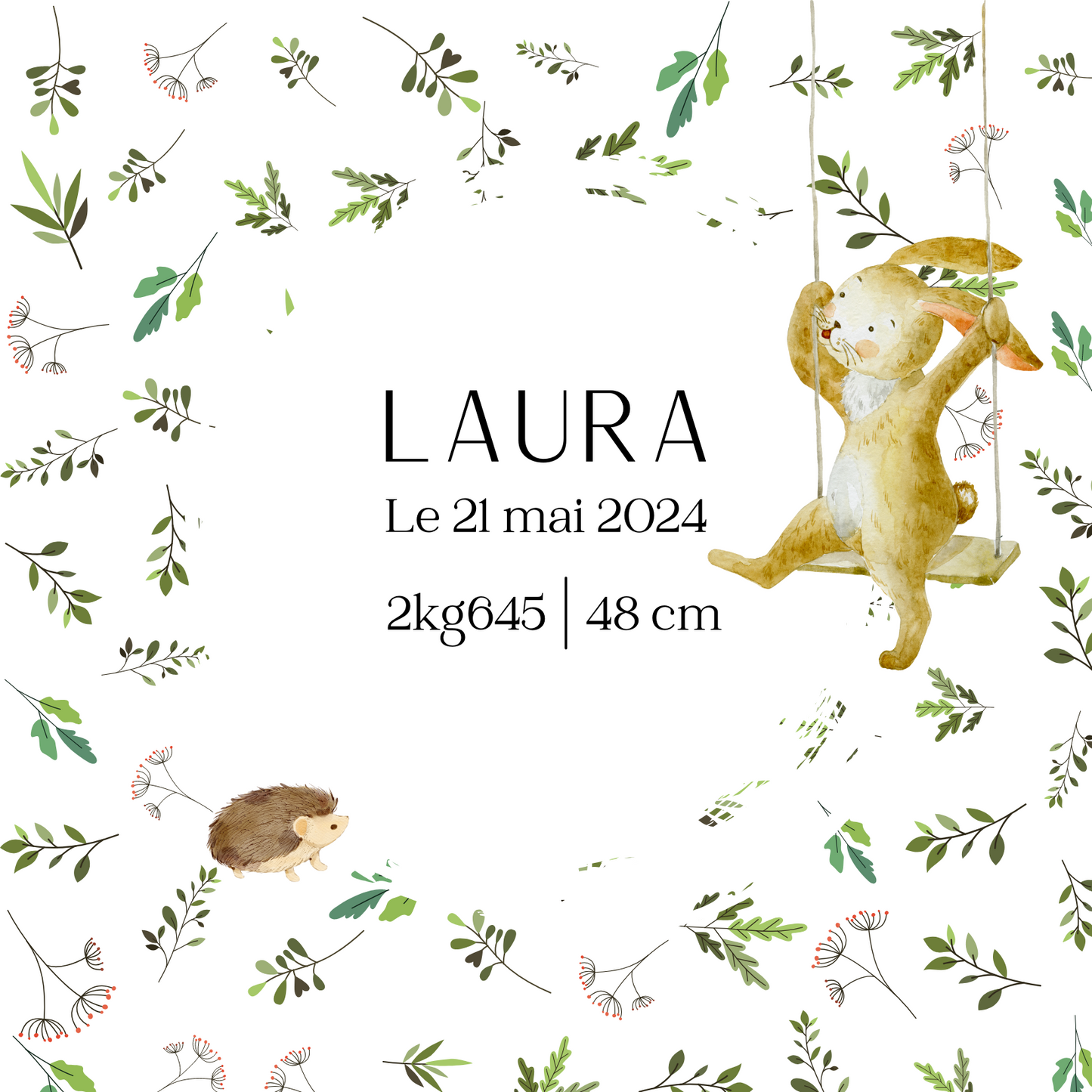 Faire part « Promenons nous dans les bois »