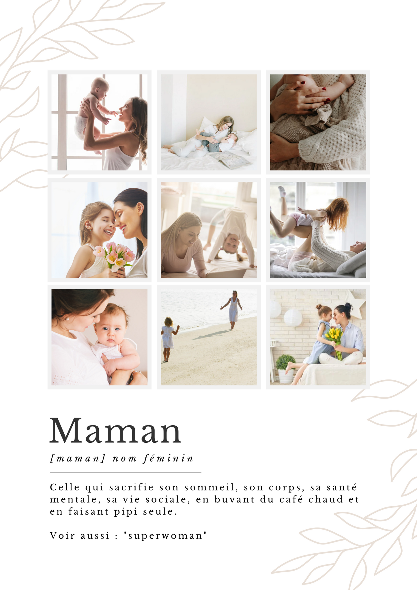 Affiche « maman »