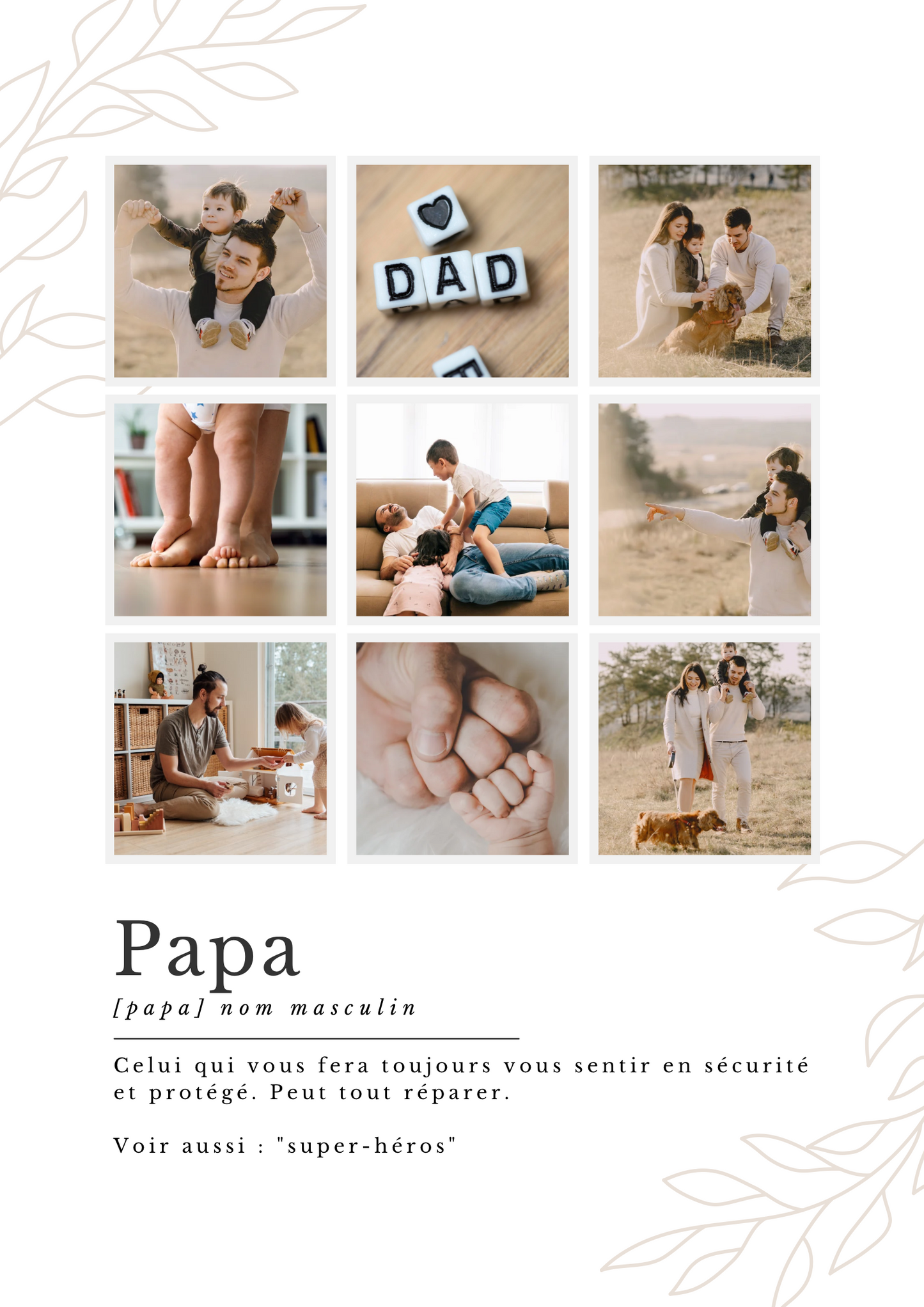 Affiche « papa »