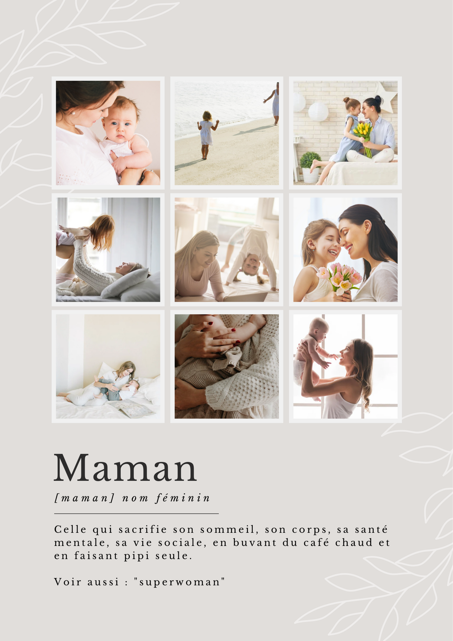 Affiche « maman »